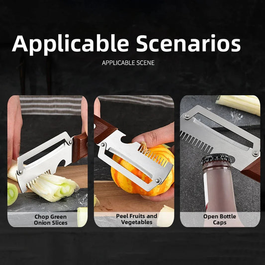 2-in-1 Serrated Peeling Knife Premium Vegetable Peeler